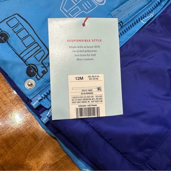 Baby 3-in-1 Snowplay Jacket - Cat & Jack™ Blue 12M - Picture 5 of 5